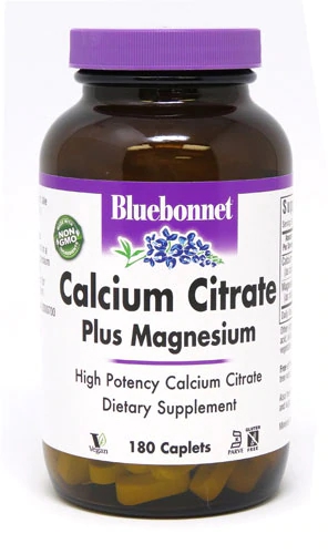 Bluebonnet Nutrition Calcium Citrate Plus Magnesium -- 180 Caplets