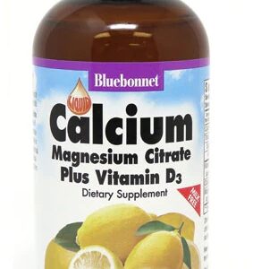 Bluebonnet Nutrition Liquid Calcium Magnesium Citrate Plus Vitamin D3 Natural Lemon -- 16 fl oz