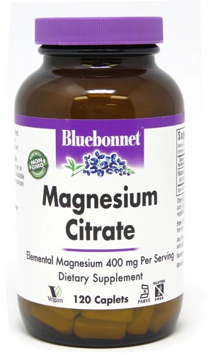 Bluebonnet Nutrition Magnesium Citrate -- 400 mg - 120 Caplets