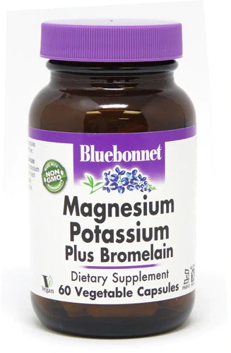 Comprar Bluebonnet Nutrition Magnesium Potassium Plus Bromelain -- 60 Vegetable Capsules
