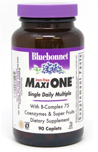 Comprar Bluebonnet Nutrition Maxi One® Single Daily Multiple Iron Free -- 90 Caplets