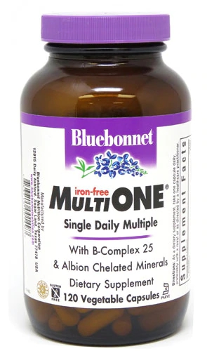 Comprar Bluebonnet Nutrition Multi One® Iron Free -- 120 Vegetable Capsules