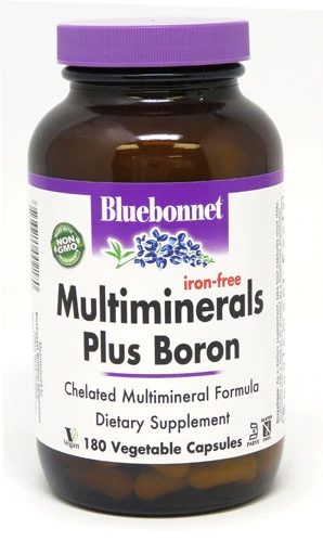 Comprar Bluebonnet Nutrition Multiminerals Plus Boron Iron-Free -- 180 Vegetable Capsules