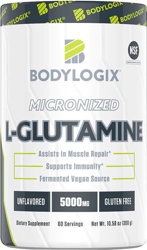 Bodylogix Micronized L-Glutamine Unflavored -- 5000 mg - 60 Servings
