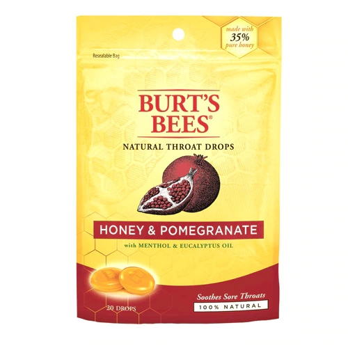 Comprar Burt's Bees 100% Natural Throat Drops Honey and Pomegranate -- 20 Drops