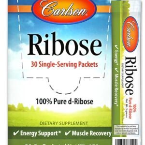 Carlson 100% Pure d-Ribose Ribose Packets -- 30 Packets