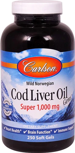 Comprar Carlson Cod Liver Oil Gems Super -- 1000 mg - 250 Softgels