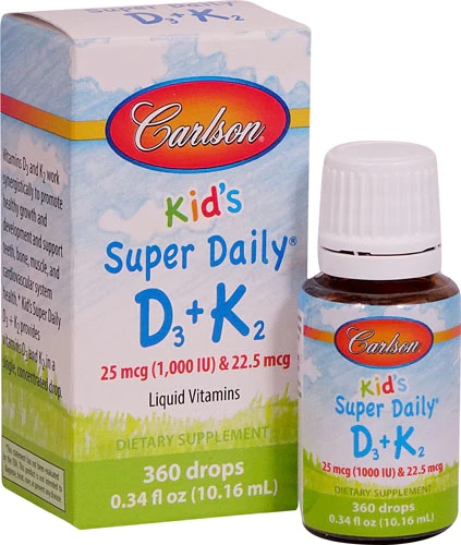 Comprar Carlson Kid's Super Daily® D3 plus K2 -- 0.34 fl oz