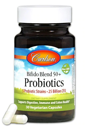 Carlson Probiotics 50 plus -- 30 Vegetarian Capsules