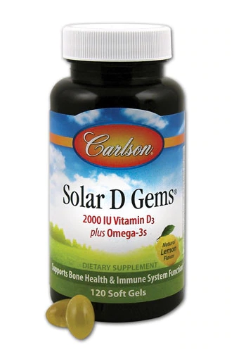 Comprar Carlson Solar D Gems® Natural Lemon -- 2000 IU - 120 Softgels