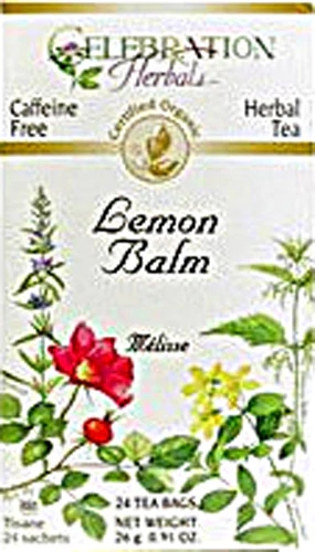 Comprar Celebration Herbals Organic Lemon Balm Tea Caffeine Free -- 24 Herbal Tea Bags