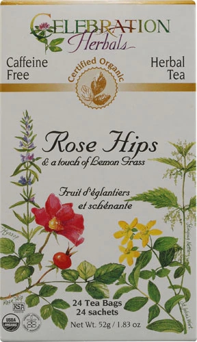 Comprar Celebration Herbals Organic Rose Hips with Lemongrass Tea Caffeine Free -- 24 Herbal Tea Bags
