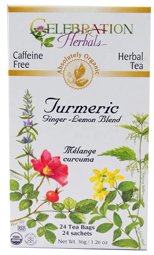 Comprar Celebration Herbals Organic Turmeric Tea Ginger-Lemon Blend -- 24 Tea Bags