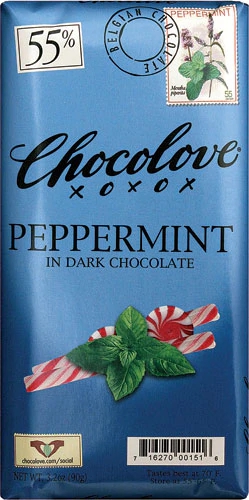 Chocolove Dark Chocolate Bar Peppermint -- 3.2 oz