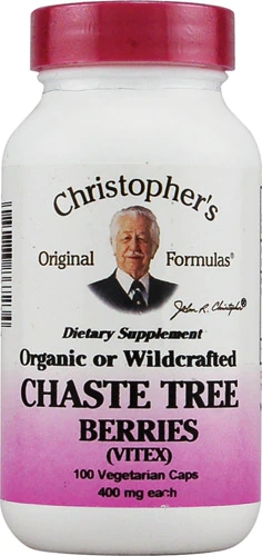 Comprar Christopher's Chaste Tree Berries -- 525 mg - 100 Vegetarian Capsules