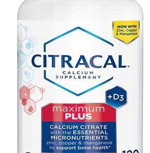 Citracal Maximum Plus D3 Calcium Citrate -- 120 Coated Caplets