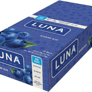 Clif LUNA Whole Nutrition Bar Blueberry Bliss -- 15 Bars