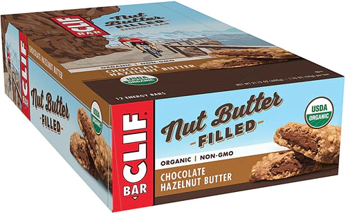 Clif Organic Nut Butter Filled Energy Bars Chocolate Hazelnut Butter -- 12 Bars