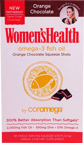 Coromega Omega-3 Squeeze Shots Chocolate Orange -- 90 Packets