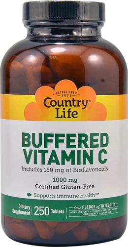 Comprar Country Life Buffered Vitamin C -- 1000 mg - 250 Tablets