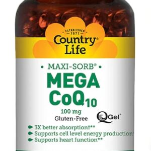 Country Life CoQ-10 Mega Q-Gel® -- 100 mg - 90 Softgels