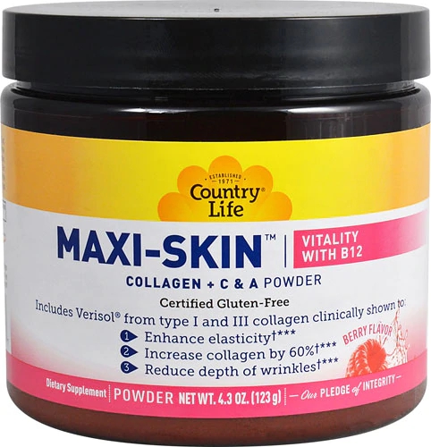Country Life MAXI-SKIN™ Vitality with B12 Berry -- 4.3 oz