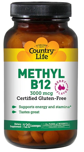 Country Life Methyl B12 Berry -- 3000 mcg - 120 Sublingual Lozenges