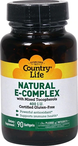Comprar Country Life Natural E-Complex with Mixed Tocopherols -- 400 IU - 90 Softgels