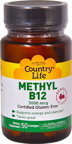Country Life Superior B-12 Sublingual Berry -- 3000 mcg - 50 Lozenges