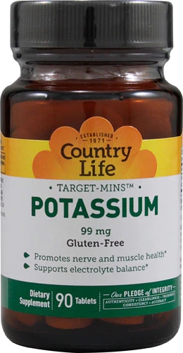 Comprar Country Life Target-Mins Potassium -- 99 mg - 90 Tablets
