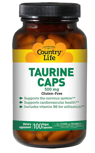 Comprar Country Life Taurine Caps -- 500 mg - 100 Vegan Capsules