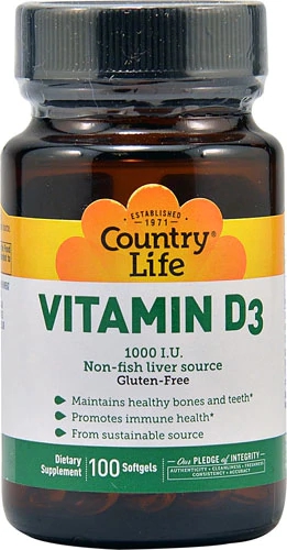 Comprar Country Life Vitamin D3 -- 1000 IU - 100 Softgels