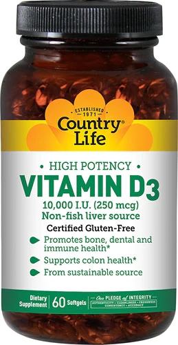 Comprar Country Life Vitamin D3 -- 10,000 IU - 30 Softgels