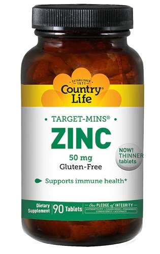 Comprar Country Life Zinc Target-Mins -- 50 mg - 90 Tablets