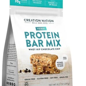 Creation Nation Protein Bar Mix No Bake Gluten Free Whey Hip Chocolate Chip -- 10.5 oz