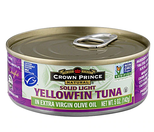 Crown Prince Natural Yellowfin Tuna Solid Light In Extra Virgin Olive Oil -- 5 oz
