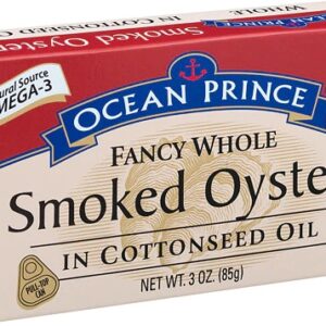 Crown Prince Ocean Prince® Fancy Whole Smoked Oysters In Cottonseed Oil -- 3 oz