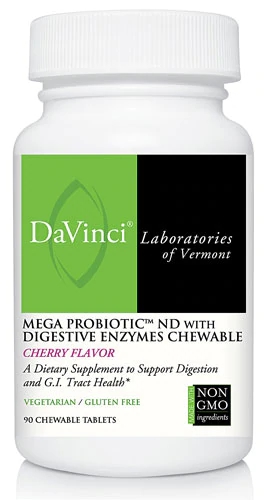 Comprar DaVinci Laboratories Mega Probtiotic™ ND with Digestive Enzymes Chewable Cherry -- 90 Chewable Tablets
