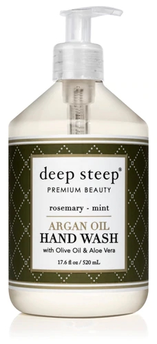 Comprar Deep Steep Argan Oil Hand Wash with Olive Oil & Aloe Vera Rosemary Mint -- 17.6 fl oz