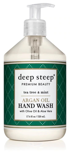 Comprar Deep Steep Argan Oil Hand Wash with Olive Oil and Aloe Vera Tea Tree & Mint -- 17.6 fl oz