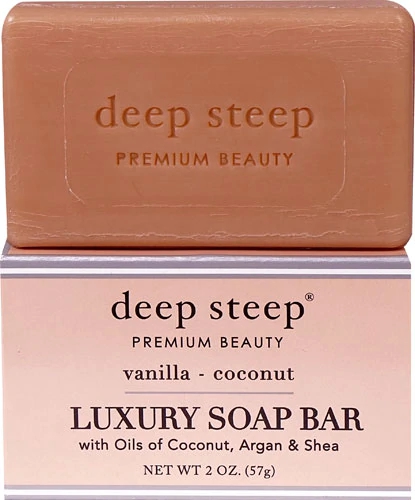 Deep Steep Luxury Soap Bar Vanilla Coconut -- 2 oz
