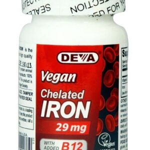 Deva Vegan Chelated Iron -- 29 mg - 90 Tablets