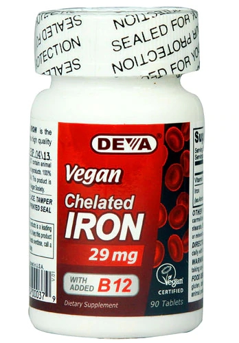 Deva Vegan Chelated Iron -- 29 mg - 90 Tablets