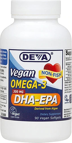Deva Vegan Omega-3 DHA-EPA -- 300 mg - 90 Vegan Softgels
