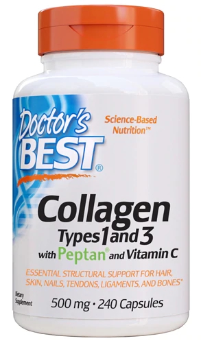 Comprar Doctor's Best Collagen Types 1 and 3 with Peptan® -- 500 mg - 240 Capsules