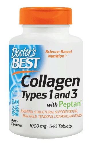 Comprar Doctor's Best Collagen Types 1 & 3 with Peptan® -- 1000 mg - 540 Tablets
