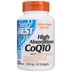 Doctor's Best High Absorption CoQ10 with BioPerine® -- 100 mg - 60 Softgels
