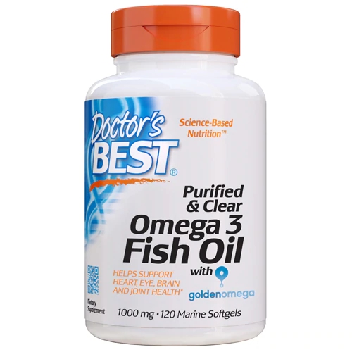 Comprar Doctor's Best Purified & Clear Omega 3 Fish Oil -- 1000 mg - 120 Marine Softgels