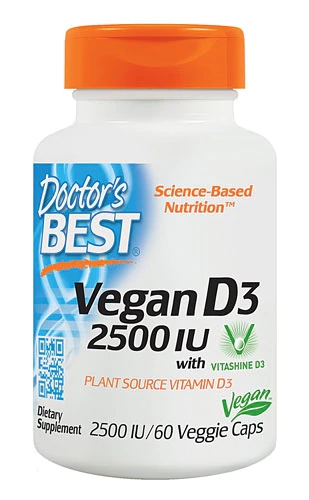 Comprar Doctor's Best Vegan D3 -- 2500 IU - 60 Veggie Caps