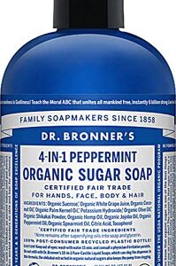 Dr. Bronner's Organic 4-in-1 Pump Soap Sugar Peppermint -- 12 fl oz